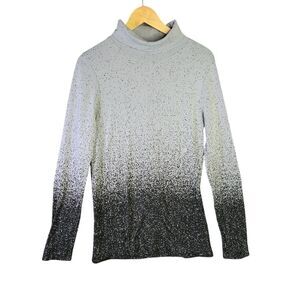 Athleta Gray and Black Turtleneck Sweater